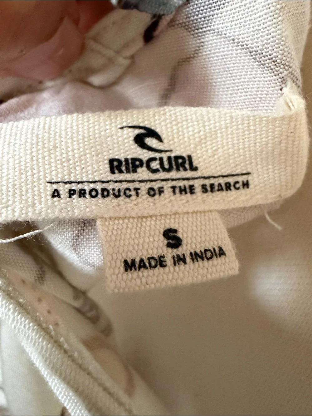 Rip Curl Cream Tropical Print Slip Dress